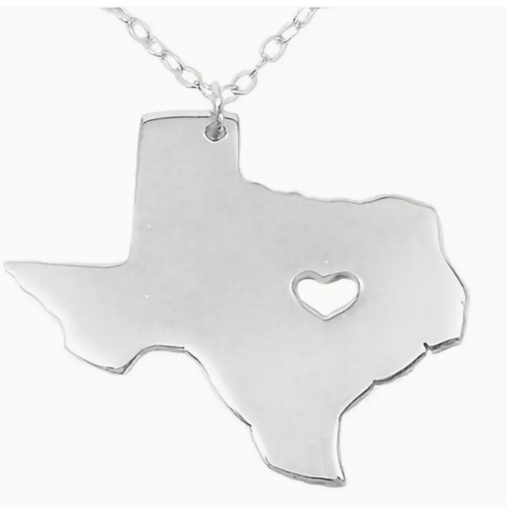 I❤️ Texas Stainless Steel Necklace in Silver